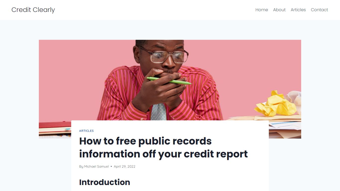 How to free public records information off your credit report